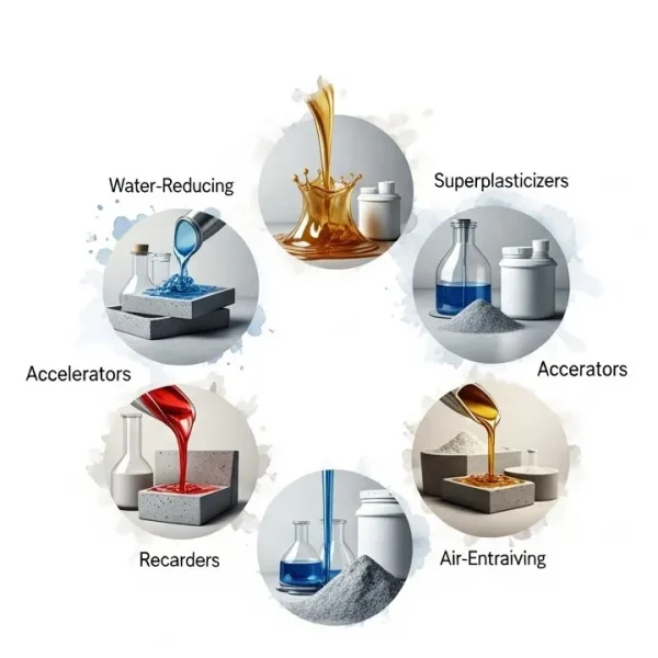 طبقه بندی افزودنی بتن